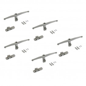 5 paires de supports pour système modulaire Zero - gris pierre EMUCA