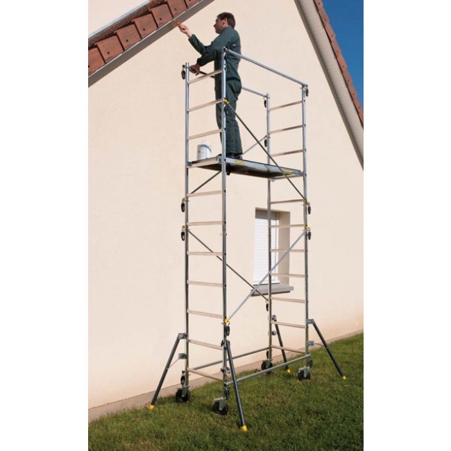 Echafaudage roulant aluminium 4,70 m Quad Up CENTAURE