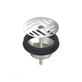 Bonde d'urinoir diamètre 63 mm M33x42 à grille inox et vis centrale DELABIE
