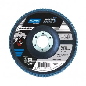 Disques à lamelles bombés Super Bleue 5 - Ø125x22mm - par 10 NORTON
