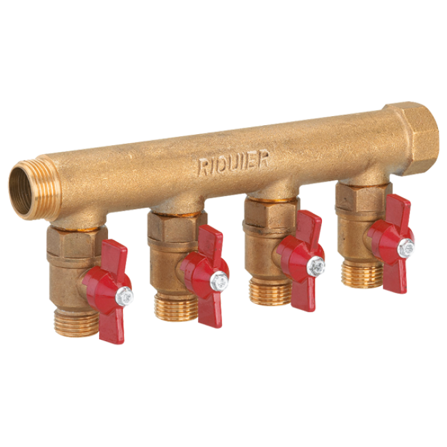 Collecteur 20 x 27 MF prè-équipé avec vannes 4 départs 15x21 - Bricozor.png RIQUIER