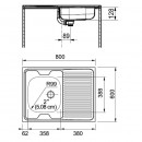Plan Evier inox à poser 1 cuve et 1 égouttoir - 80 x 60 cm.jpeg FRANKE