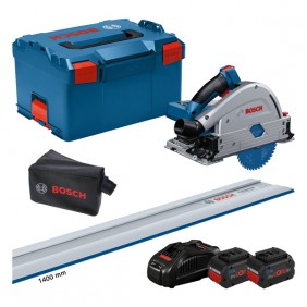 Scie plongeante sans-fil BITURBO 140mm- GKT 18V-52 GC- 2x5Ah + Rail de guidage 0 615 990 M0A BOSCH
