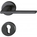 Poignées de porte sur rosaces rondes Bergamo C7 - laiton noir satiné HOPPE
