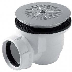 Bonde de douche à grille inox 60 mm pour receveur en grès NICOLL