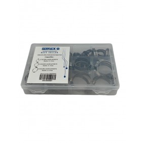 Coffret de 35 colliers à bande ajourée SXBA35 - largeur 8 mm SERFLEX