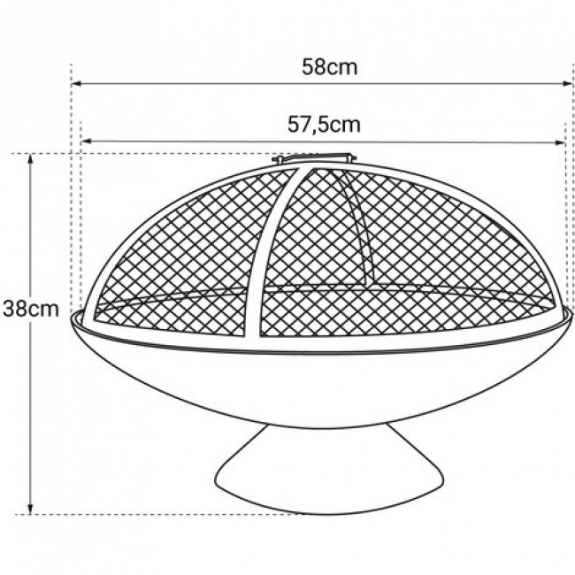 Brasero en fonte avec cloche en acier - Junto COOK IN GARDEN