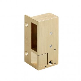 Gâche électrique en applique - à émission - bronze - 2 MÉTALUX