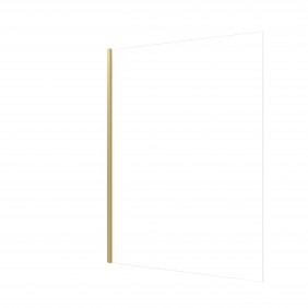 Paroi de douche fixe Parma 2 or brossé - verre transparent - 140 cm AURLANE