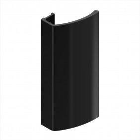 Poignée de tirage incurvée pour portail - aluminium finition noir 9005 TIRARD