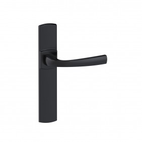 Poignées de porte design Muze - entraxe 195 mm - noir mat Onyx - bec-de-cane VACHETTE
