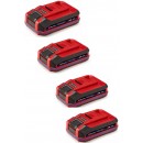 Lot de 4 batteries étanche 18V 3,0Ah SEALED Power X-Change Plus A2 EINHELL
