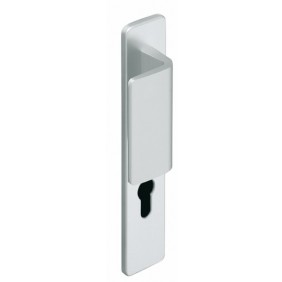 Poignées palière/béquille sur plaques clé I - aluminium argent - Bercy VACHETTE