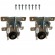 Roues basses pour placard coulissant - Lot de 2