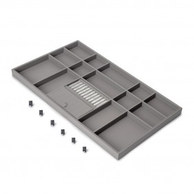 Organisateur de tiroir pour dressing Quartz - finition titane EMUCA
