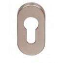 Rosace ovale clé I pour cylindre - inox 304 - série EST NORMBAU