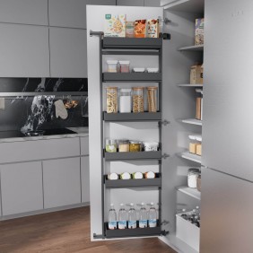 Kit d'étagères de rangement sur porte de meuble - Tandem Side Arena Pure KESSEBÖHMER