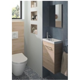 Meuble lave-mains suspendu Palerme Bardolino naturel - 40x60 cm Néova