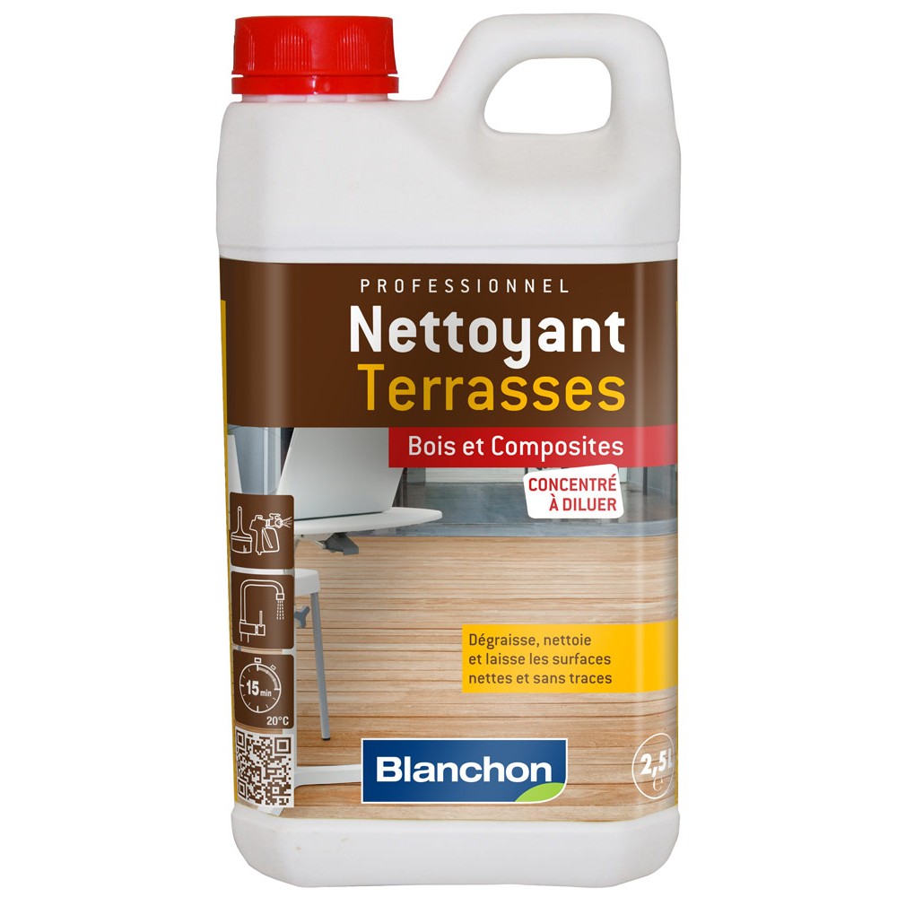Nettoyant terrasses bois et composites 2,5L BLANCHON Bricozor