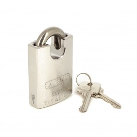 Cadenas à clé - anticorrosion - anse protégée - Titalium™ - 90RK/50 ABUS