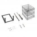 Chariot coulissant Titane avec fixation inférieure à fermeture amortie EMUCA