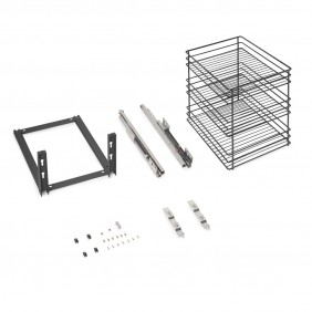 Chariot coulissant Titane avec fixation inférieure à fermeture amortie EMUCA