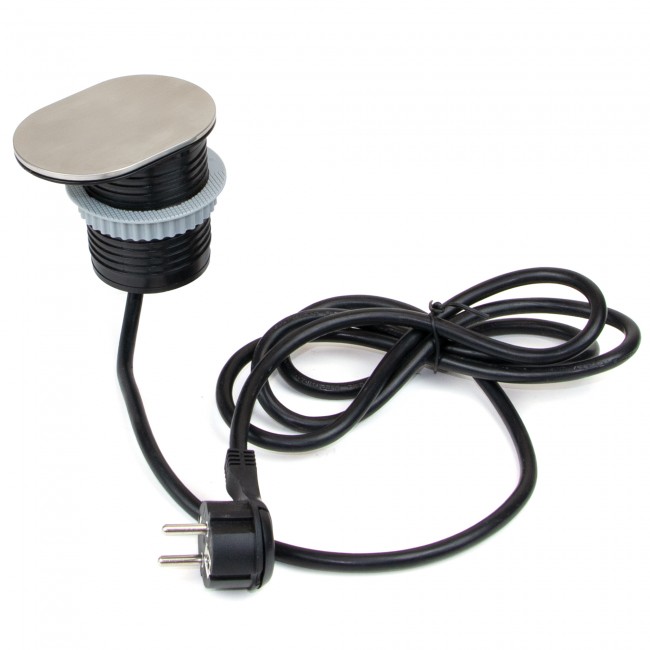 Multiprises à encastrer - avec couvercle - 2 prises - Vertikal Flat 60 - Bricozor 3.jpg EMUCA