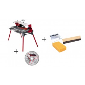 Pack coupe-carrelage radial TE-TC 920 UL 900W + disque turbo diamanté 200x25,4 mm + Kit pose  joint OFFERT EINHELL