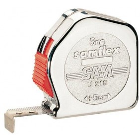 Mètre ruban - blocage et retour automatique - SAMFLEX - boîtier Zamac SAM OUTILLAGE