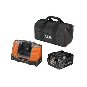 Pack batterie 4.0 Ah HD et chargeur 18V et son sac AEG Powertools