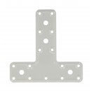 Équerre en T d'assemblage en acier blanc 160 x 45 mm Interges