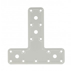 Équerre en T d'assemblage en acier blanc 160 x 45 mm Interges