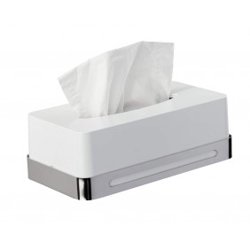 Boite à mouchoirs - Acier inox et ABS blanc - Premium WENKO