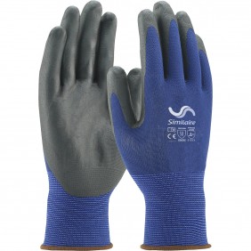 Gants tricotés à enduction nitrile S8-04 - bleu et noir - 12 paires SIMILAIRE