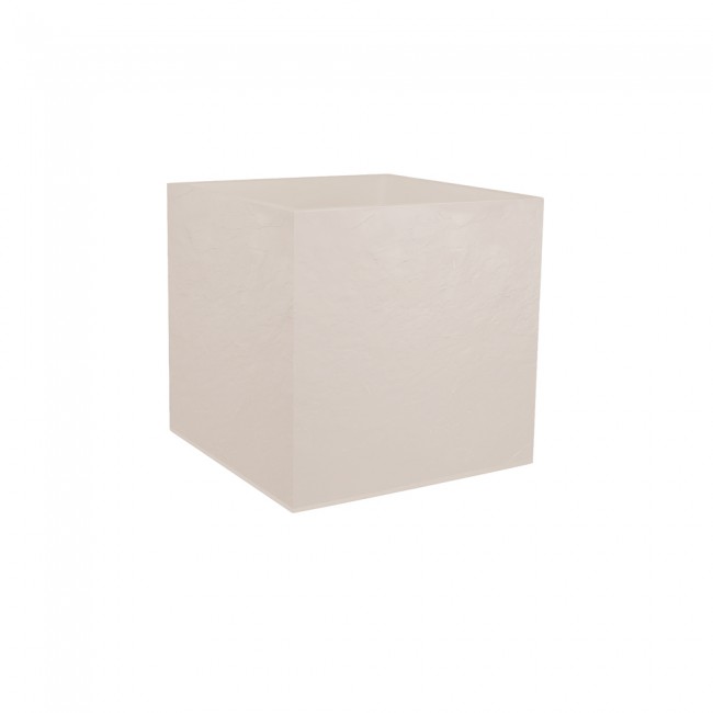 Pot carré Volcania - beige calcaire - 40 cm - 31 litres - 13730.jpg EDA PLASTIQUES