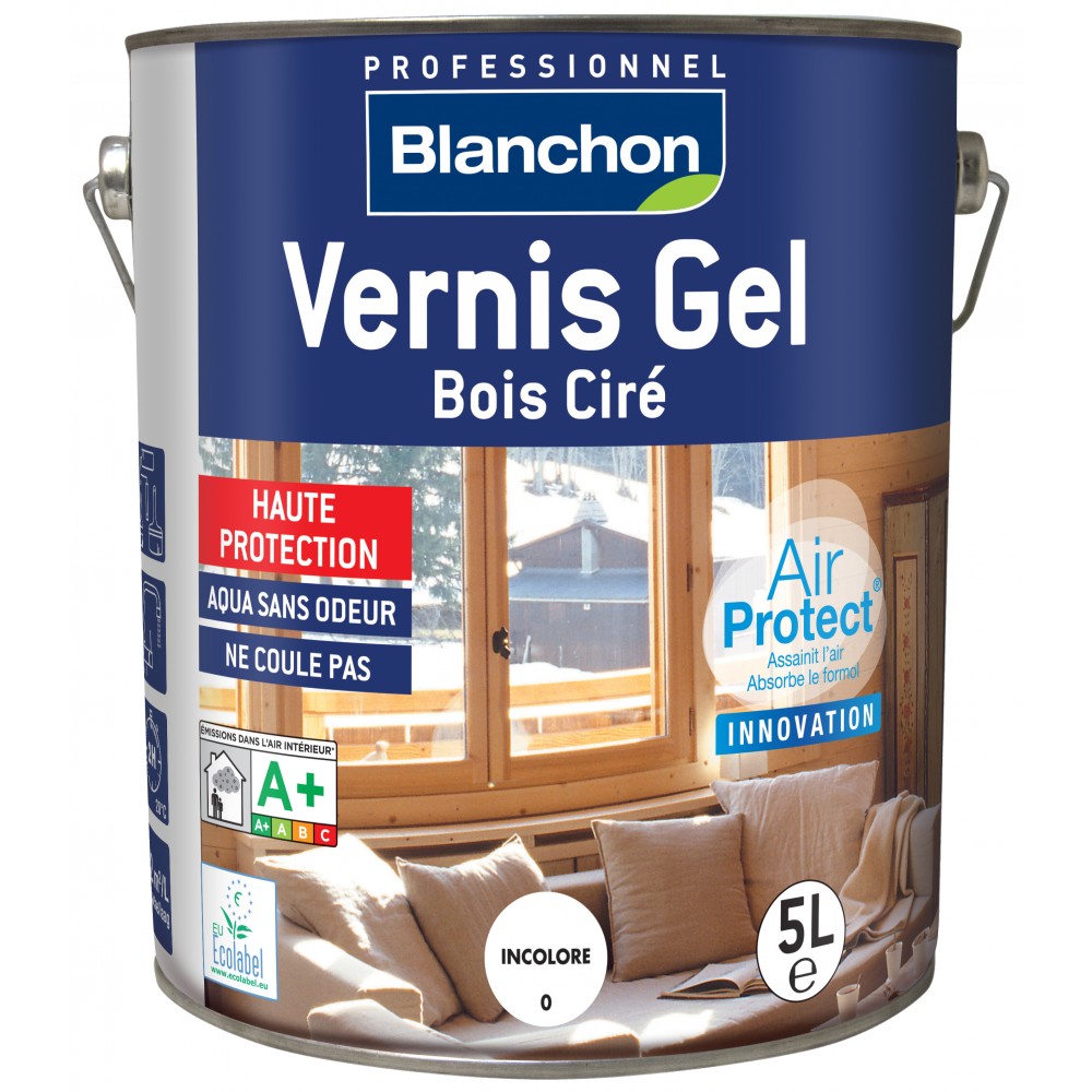 Vernis gel - aspect bois ciré - aqua-polyuréthane - Air Protect