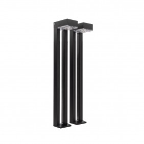 2 X Borne LED solaire - 100 lm - 4000 K - Autonomie 3 nuits - IP54 ASLO