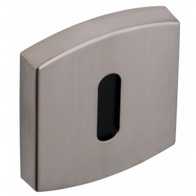 Rosaces carrées clé L pour clé simple - aluminium platine - Muze VACHETTE