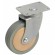 Roulette de meuble pivotante grise - galet bois - charge 70 kg