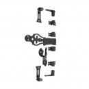 Sachet d'accessoires pour espagnolette EVU en acier noir - volet TORBEL