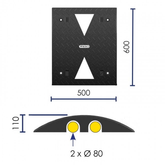 Passe-câble caoutchouc pour câbles 2 x Ø 80mm + bouchons - CP800 - Bricozor 1.jpg VISO