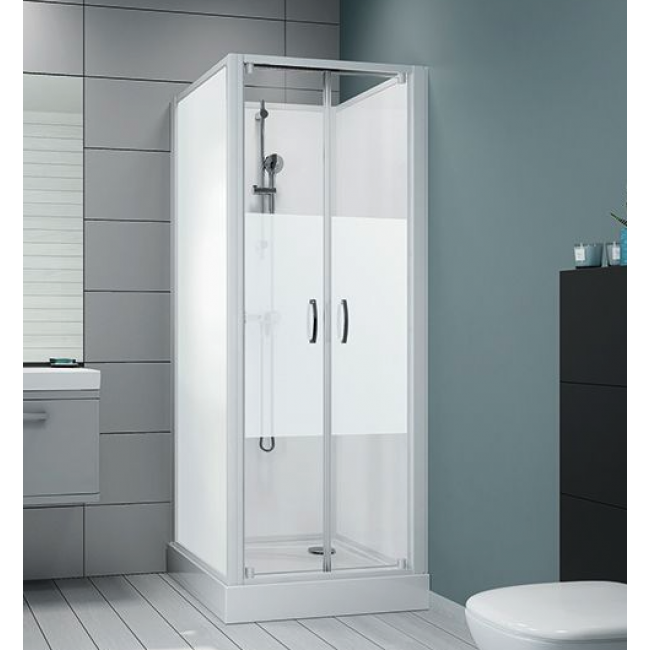 Fascineren enkel en alleen binnen Cabine de douche Surf 6 - accès de face - portes battantes LEDA | Bricozor