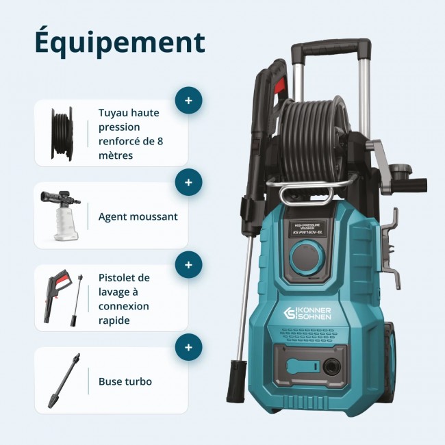 Nettoyeur haute pression 2000W - 160 bar - KS PW160V-BL - Bricozor 8.jpeg KONNER & SOHNEN
