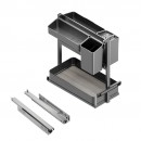 Chariot extractible avec paniers et accessoires Harmony anthracite EMUCA