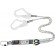 Longe fourche tressée HOPE avec absorbeur + 3 crochets - longueur 1 m