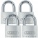 Lot de 4 cadenas à clé - en alu - anse cémentée - 54-40 TITALIUM™