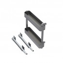 Porte-bouteilles latéral extractible Harmony anthracite - 2 paniers EMUCA