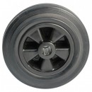 Roue à bandage caoutchouc noir - roulement à rouleaux AVL