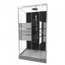 Cabine de douche Study 110x80 cm - accès de face par portes pivotantes AURLANE
