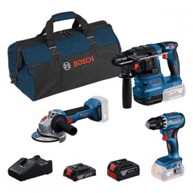 Pack 3 machines 18V + 2 batteries (2,0 et 4,0Ah) + sac de transport - 0615A50061 BOSCH